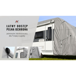 Pokrowiec na przyczepę kempingową 380-410 europa + pasy - NAVA GROUP