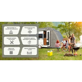 Pokrowiec na przyczepę kempingową 650-680 europa + pasy - NAVA GROUP
