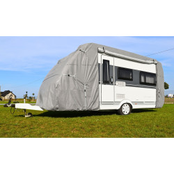 Pokrowiec na przyczepę kempingową 410-440 angielska + pasy - NAVA GROUP