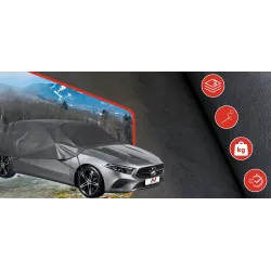 Pokrowiec półpokrowiec na samochód hatchback classic S czarny - NAVA GROUP