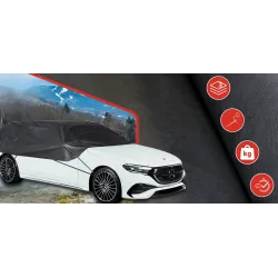 Pokrowiec półpokrowiec na samochód sedan classic L czarny - NAVA GROUP