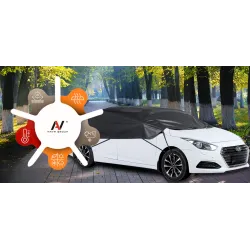 Pokrowiec półpokrowiec na samochód sedan classic L czarny - NAVA GROUP