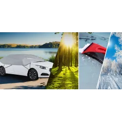 Pokrowiec półpokrowiec na samochód sedan practic L szary - NAVA GROUP