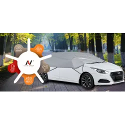 Pokrowiec półpokrowiec na samochód sedan practic L szary - NAVA GROUP