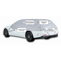 Pokrowiec półpokrowiec na samochód hatchback practic M szary - NAVA GROUP