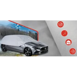 Pokrowiec półpokrowiec na samochód hatchback practic M szary - NAVA GROUP