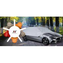 Pokrowiec półpokrowiec na samochód hatchback practic M szary - NAVA GROUP