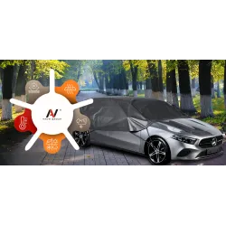 Pokrowiec półpokrowiec na samochód hatchback classic M czarny - NAVA GROUP