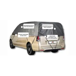 Pokrowiec półpokrowiec na samochód VAN L classic czarny - NAVA GROUP