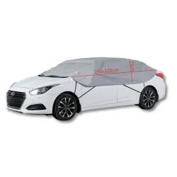 Pokrowiec półpokrowiec na samochód sedan exclusive L szary - NAVA GROUP