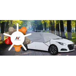 Pokrowiec półpokrowiec na samochód sedan exclusive L szary - NAVA GROUP