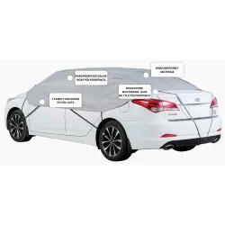 Pokrowiec półpokrowiec na samochód sedan exclusive L szary - NAVA GROUP