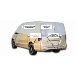 Pokrowiec półpokrowiec na samochód VAN L exclusive szary - NAVA GROUP