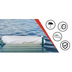 Pokrowiec na ponton transportowy 270g/m2 450-480cm szary - NAVA GROUP