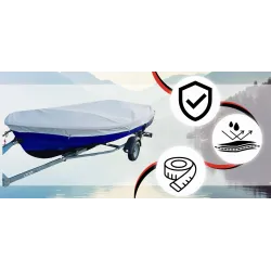 Pokrowiec na łódź wędkarską 210g/m2 420-450cm - NAVA GROUP