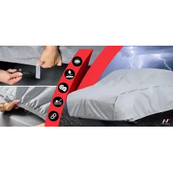 Pokrowiec przeciwgradowy 7mm M1 hatchback 405-430cm + pas - NAVA GROUP