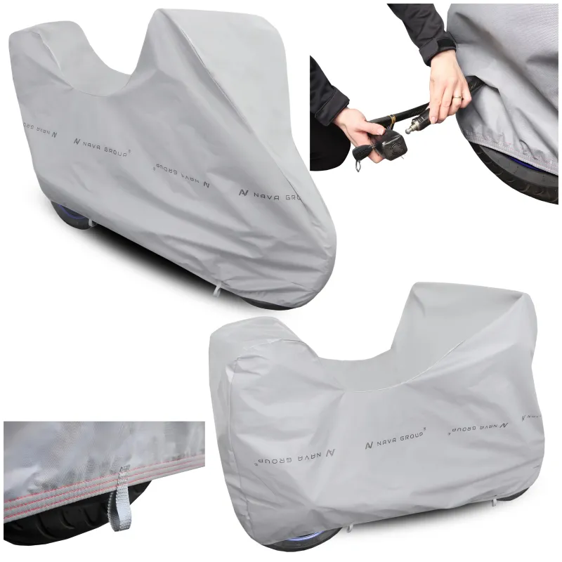 Pokrowiec na motor z kufrem m classic czarny - NAVA GROUP