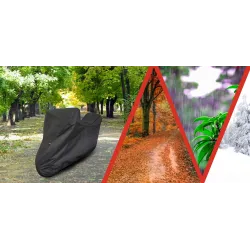 Pokrowiec na motor z kufrem m classic czarny - NAVA GROUP