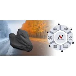 Pokrowiec na motor z kufrem xl classic czarny - NAVA GROUP