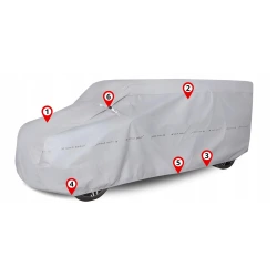 Pokrowiec przeciwgradowy 14mm S2 hatchback 355-380cm + pas - NAVA GROUP