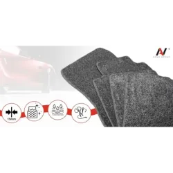 Dywaniki Samochodowe Welurowe Alfa Romeo Giulietta Nuova II 2010-...r Royal Komplet Szare