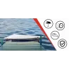 Pokrowiec na łódź łódkę wędkarską 270g/m2 390-420cm - transportowy szary - NAVA GROUP