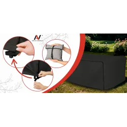 Pokrowiec na Meble Ogrodowe Stół Wodoodporny na Wymiar 150-200cm Mocny