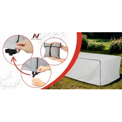 Pokrowiec na Meble Ogrodowe Stół Wodoodporny na Wymiar 150-200cm Mocny