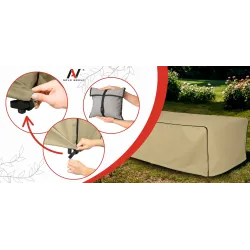 Pokrowiec na Meble Ogrodowe Stół Wodoodporny na Wymiar 250-300cm Mocny