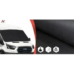 Mata antyszronowa na szybę przednią samochodu ochrona na zimę i lato czarna