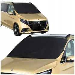 Mata antyszronowa na szybę przednią samochodu ochrona na zimę i lato czarna