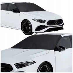 Mata antyszronowa na szybę przednią samochodu ochrona na zimę i lato czarna