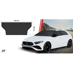 Mata antyszronowa na szybę przednią samochodu ochrona na zimę i lato czarna