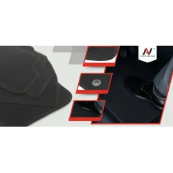 Dywaniki Samochodowe Welurowe Alfa Romeo Gulietta 2010-2018r Exclusive Komplet Grafitowe