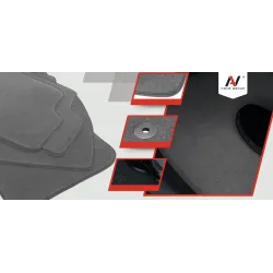 Dywaniki Samochodowe Welurowe Alfa Romeo Gulietta 2010-2018r Exclusive Komplet Szare