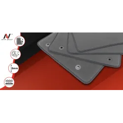 Dywaniki Samochodowe Welurowe Alfa Romeo Gulietta 2010-2018r Exclusive Komplet Szare