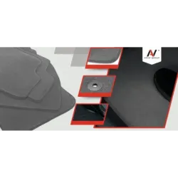 Dywaniki Samochodowe Welurowe Audi A3 8P 2003-2013r Exclusive Komplet Szare