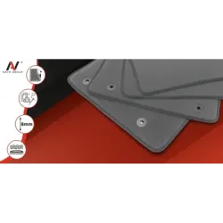 Dywaniki Samochodowe Welurowe Subaru XV I 2012-2017r Exclusive Komplet Szare