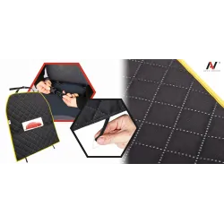 Osłona na tył fotela z kieszenią mata ochronna ochraniacz samochodowy tyłu