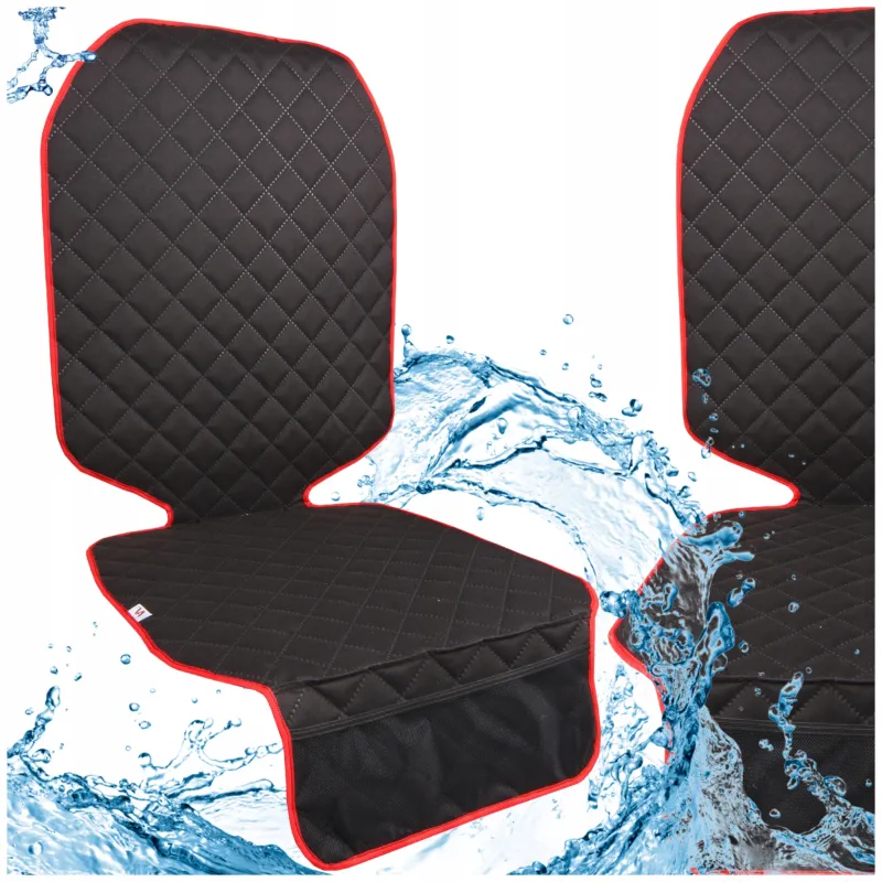 Mata ochronna pod fotelik samochodowy ochronna osłona na fotel czerwona