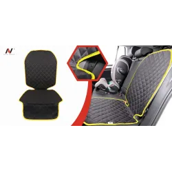 Mata ochronna pod fotelik samochodowy ochronna osłona na fotel żółta