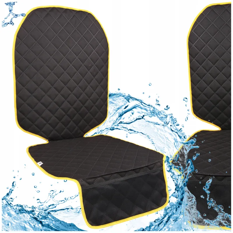 Mata ochronna pod fotelik samochodowy ochronna osłona na fotel żółta