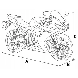 Pokrowiec na Motocykl Garażowy XL 240x127 Wewnętrzny Delikatny Miękki Royal