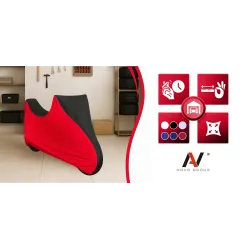 Pokrowiec na Motocykl z Kufrem Garażowy L 245x125 Delikatny Miękki Royal