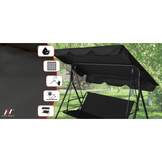 Daszek do Huśtawki Ogrodowej Dach Materiał Wodoodporny 166x112cm UV Mocny