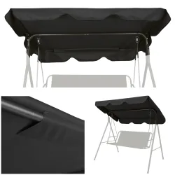 Daszek do Huśtawki Ogrodowej Dach Materiał Wodoodporny 200x120cm UV Mocny