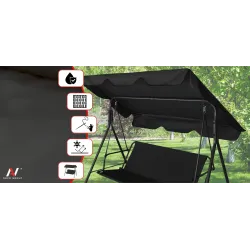 Daszek do Huśtawki Ogrodowej Dach Materiał Wodoodporny 200x120cm UV Mocny