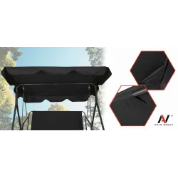 Daszek do Huśtawki Ogrodowej Dach Materiał Wodoodporny 200x120cm UV Mocny