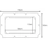 Daszek do Huśtawki Ogrodowej Dach Materiał Wodoodporny 166x112cm UV Mocny