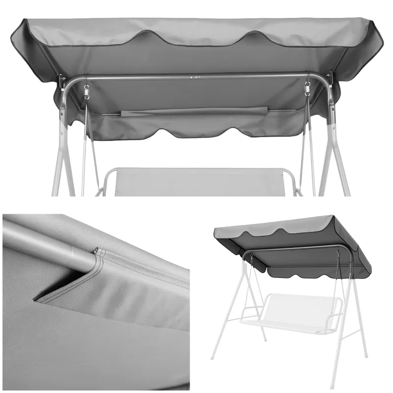 Daszek do Huśtawki Ogrodowej Dach Materiał Wodoodporny 188x110cm UV Mocny